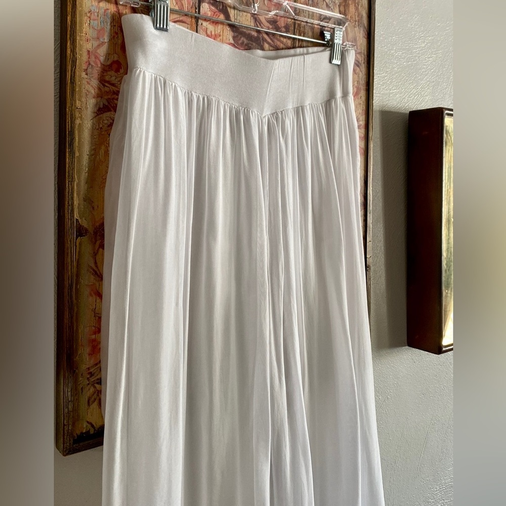 BELLE FRANCE WHITE PANTS ITALY BEACH BOHO VIBES - Picture 6 of 11